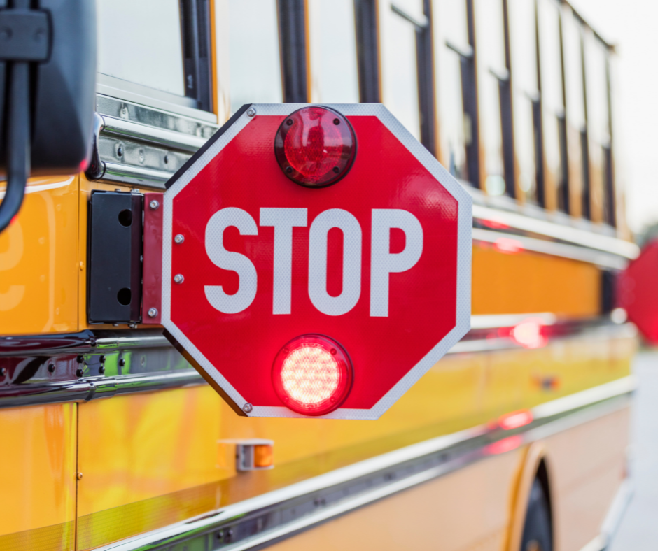 stopped school bus